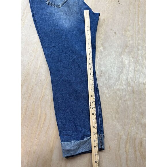 Kut From The Kloth 18w High Rise Ankle Straight Leg Cuffed Medium Wash - Picture 5 of 6